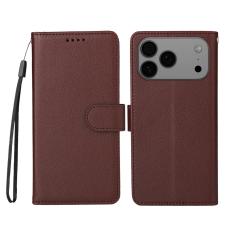  iPhone 17 Pro Max Fodral RFID L&auml;der Brun
