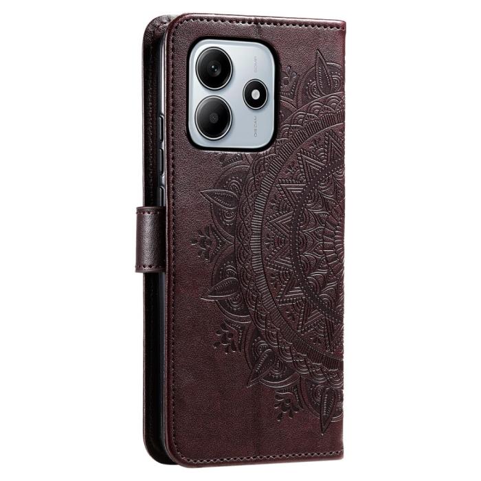 Bild 5,  Xiaomi Redmi Note 14 5G Fodral Mandala Läder Brun