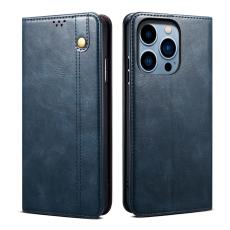  iPhone 15 Pro Fodral Oil Wax L&auml;der Bl&aring;