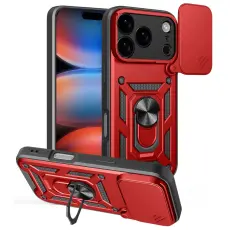  iPhone 17 Pro/18 Pro Skal CamShield Ring Hybrid R&ouml;d