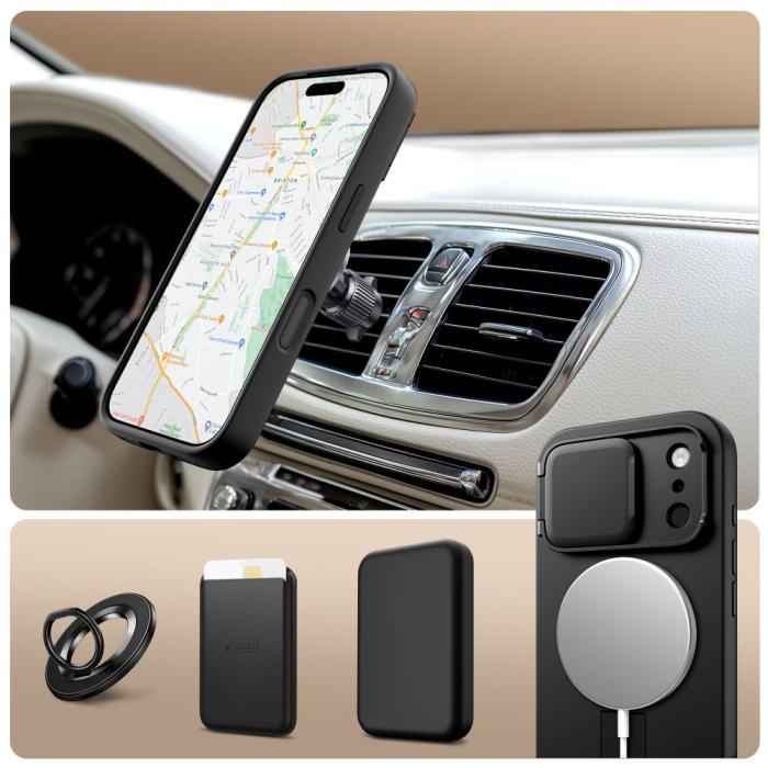 Bild 3, Tech-Protect Tech-Protect iPhone 17 Pro Skal MagSafe Kevlar Aura Svart