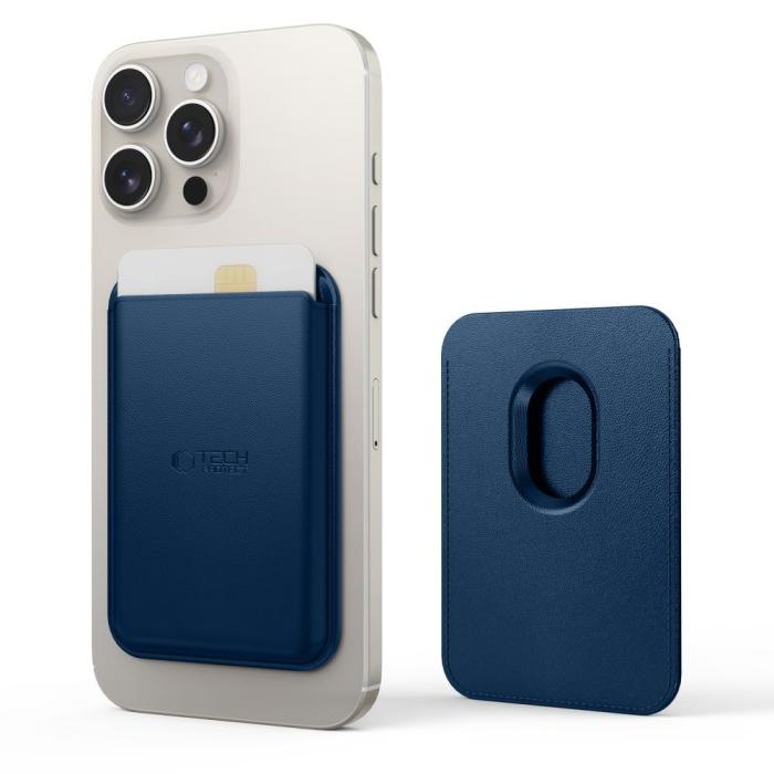 Bild 2, Tech-Protect Tech-Protect Magnetisk MagSafe Korthållare MagWallet Navy Blue