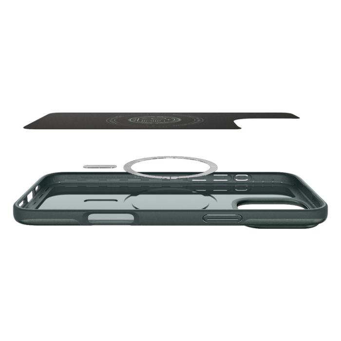 Bild 5, Spigen Spigen iPhone 16 Pro Max Skal MagSafe Mag Thin Fit Abyss Green