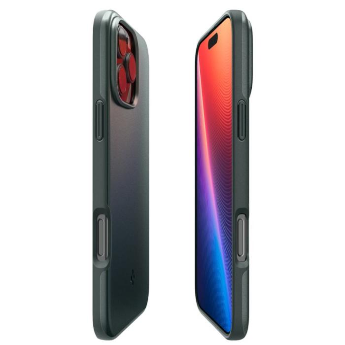 Bild 6, Spigen Spigen iPhone 16 Pro Max Skal MagSafe Mag Thin Fit Abyss Green