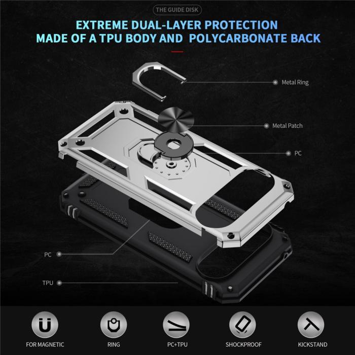 Bild 4,  Google Pixel 11 / 11 Pro Skal Hybrid Kickstand Silver