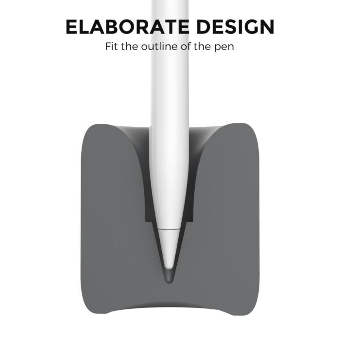 Bild 3, AHASTYLE AHASTYLE Apple Pencil 1/2/Pro Vertikal Silikon Ställ Grå
