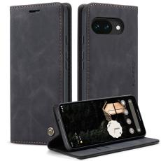 CASEME CASEME Google Pixel 10a Fodral Flip Retro L&auml;der Svart