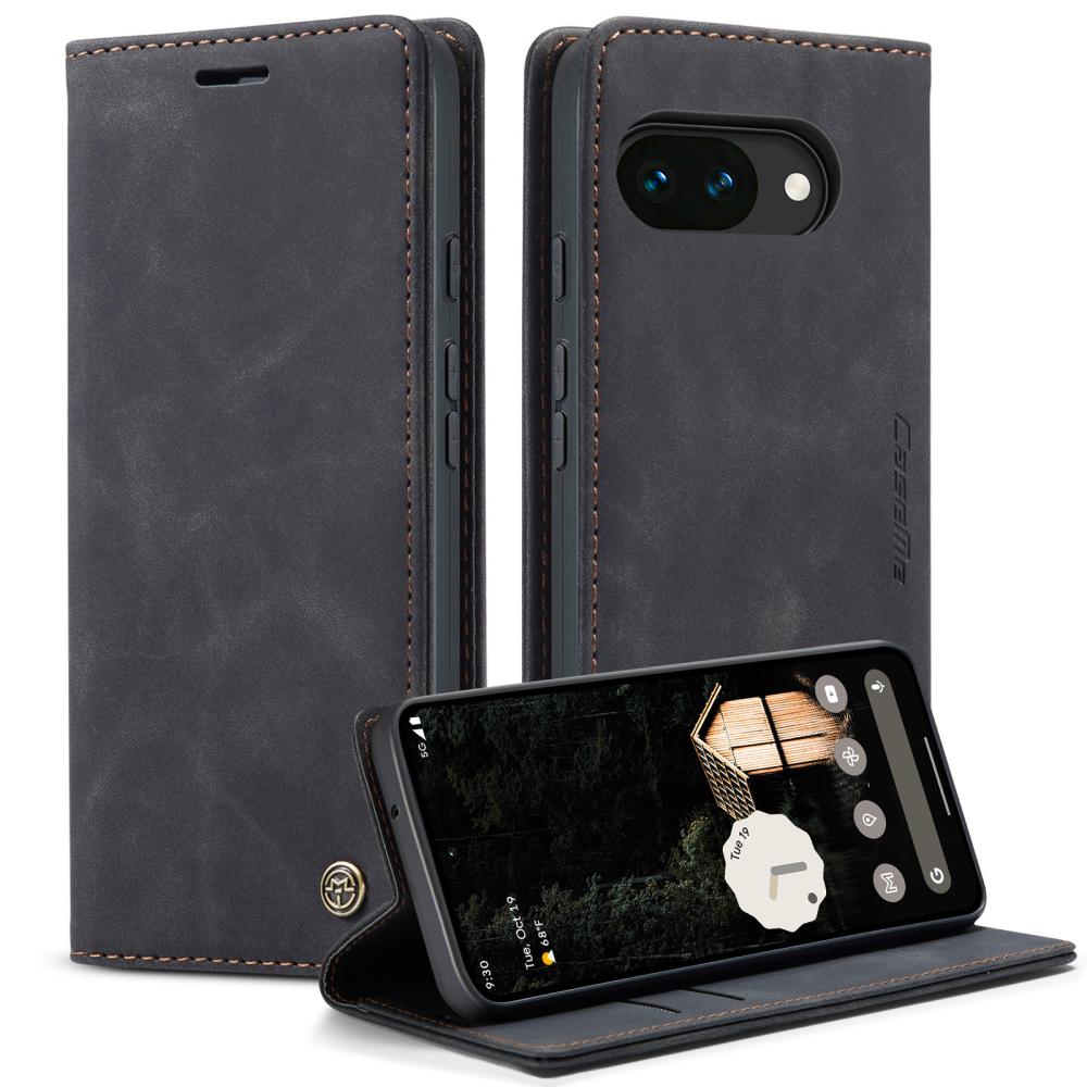 CASEME CASEME Google Pixel 10a Fodral Flip Retro Läder Svart