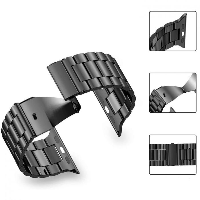 Bild 2, Tech-Protect Tech-Protect Apple Watch 42/44/45/46/49 mm Armband Stainless Svart