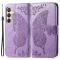  Samsung Galaxy S24 Plus Fodral Big Butterfly Ljus Lila