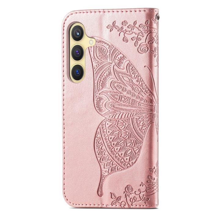 Bild 4,  Samsung Galaxy S24 Plus Fodral Big Butterfly Roséguld