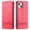 AZNS AZNS iPhone 14 Fodral Flip Läder Röd