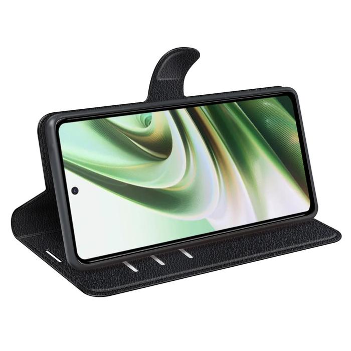 Bild 3,  OnePlus Nord CE 3 Lite 5G Fodral Litchi Läder Svart