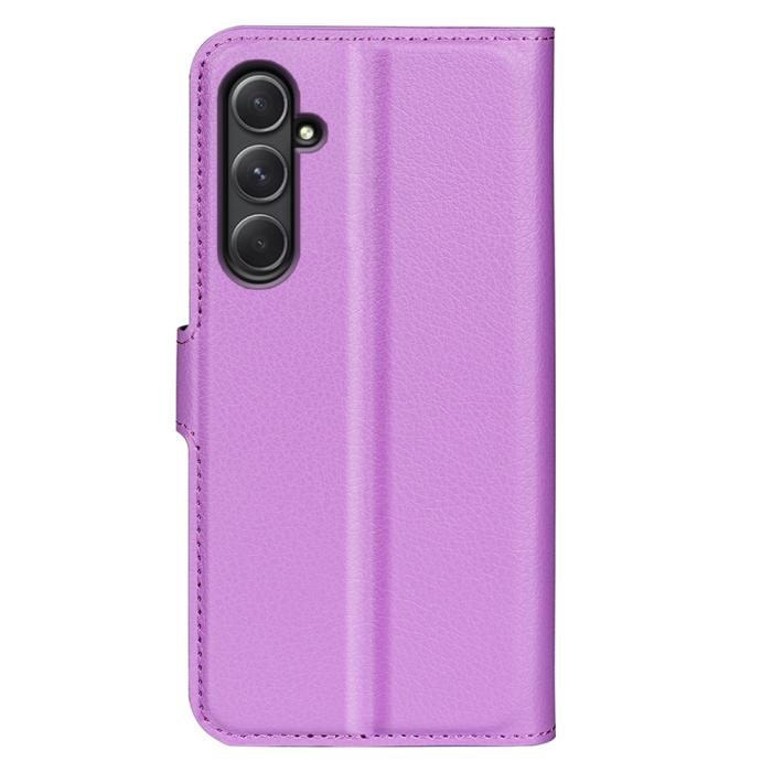Bild 6,  Samsung Galaxy A55 5G Fodral Litchi Läder Lila