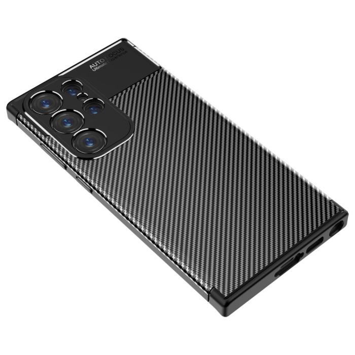 Bild 4,  Samsung Galaxy S23 Ultra Skal Kolfiber Textur Svart