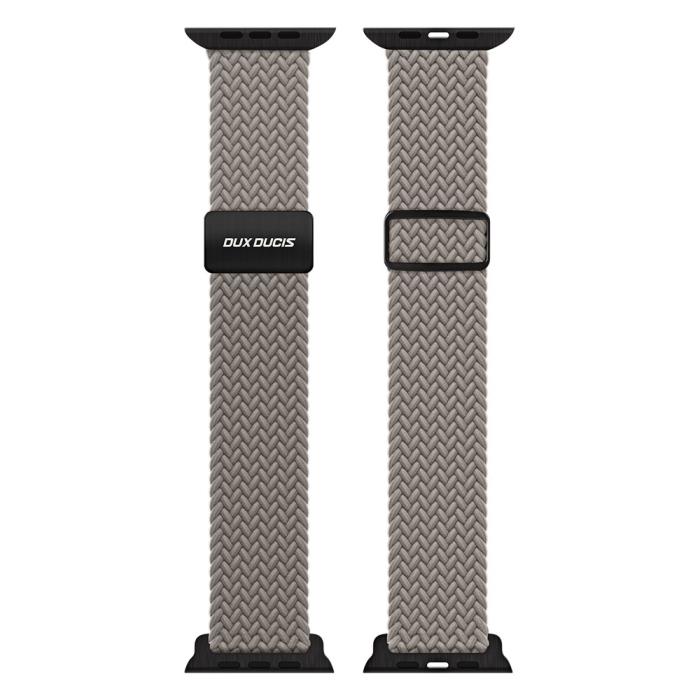 Bild 2, DUX DUCIS DUX DUCIS Apple Watch 42/44/45/46/49 mm Armband Flätat Grå