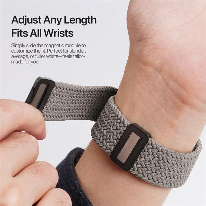 Bild 5, DUX DUCIS DUX DUCIS Apple Watch 42/44/45/46/49 mm Armband Flätat Grå