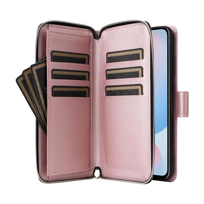 Bild 2,  Samsung Galaxy A27 5G Fodral Läder Multifunktionellt Roséguld
