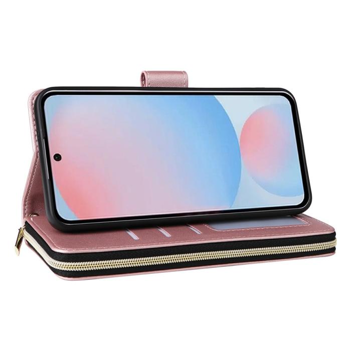 Bild 3,  Samsung Galaxy A27 5G Fodral Läder Multifunktionellt Roséguld