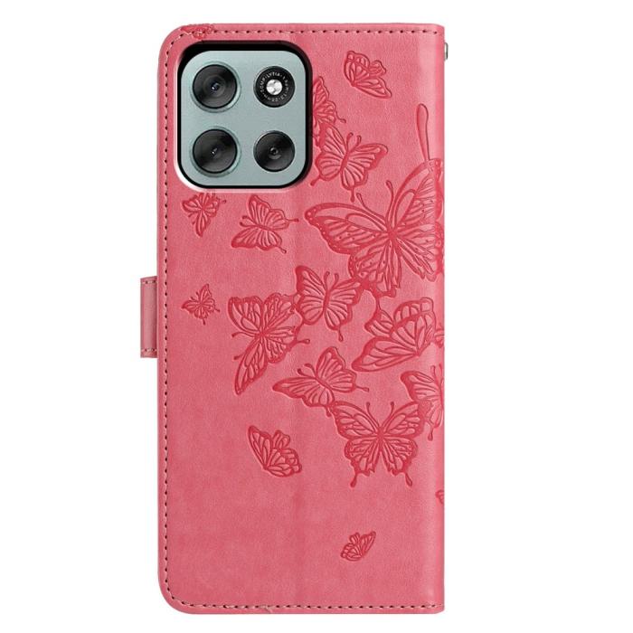 Bild 5,  Motorola Moto G56 5G Fodral Fjäril Tryck Rosa