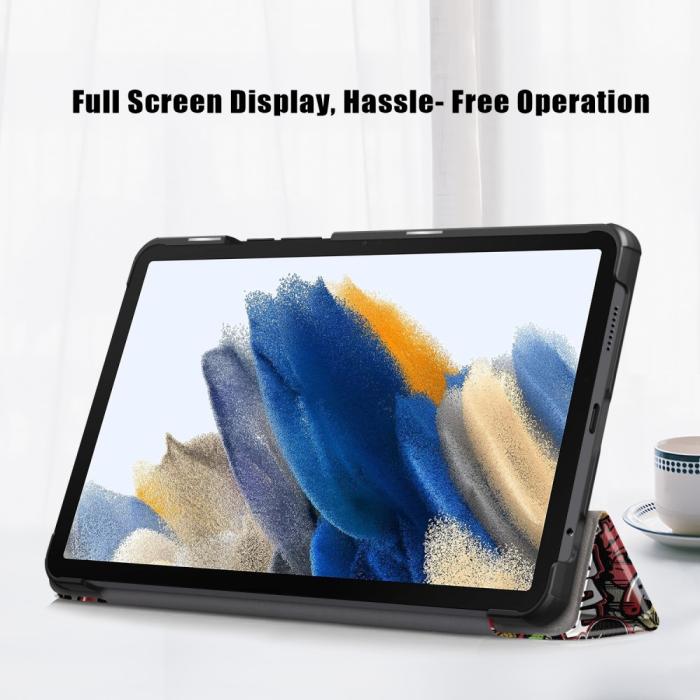 Bild 4,  Samsung Galaxy Tab A9 Fodral Tri-Fold Graffiti