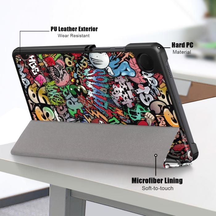 Bild 5,  Samsung Galaxy Tab A9 Fodral Tri-Fold Graffiti