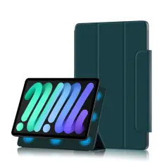  iPad Mini 2024/2021 2in1 Magnetiskt Tri-Fold Fodral Gr&ouml;n
