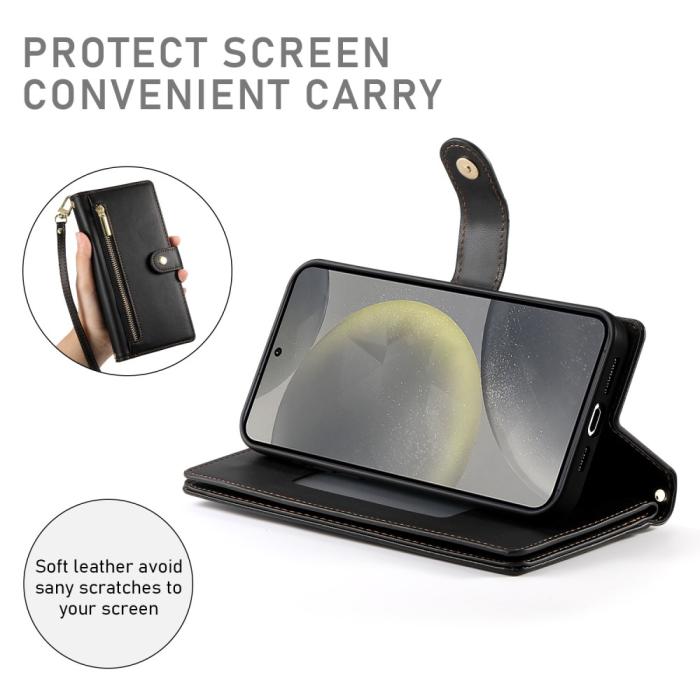 Bild 3,  Samsung Galaxy S25 Fodral Multifunktionell Läder Svart