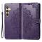  Samsung Galaxy S24 Fodral Mandala Tryck Lila