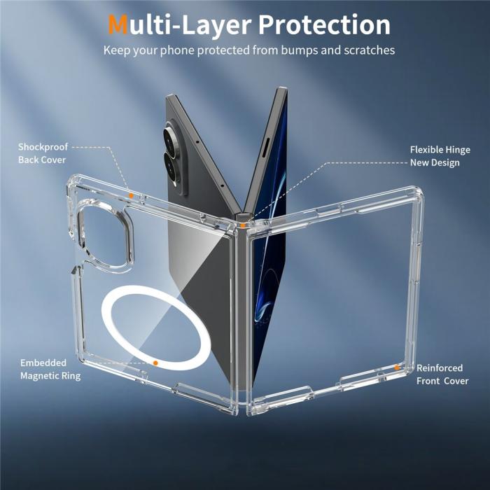 Bild 3,  Samsung Galaxy Z Fold 8 Skal MagSafe TPU Transparent