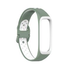 Samsung Galaxy Fit 2 SM-R220 Armband Ih&aring;ligt Silikon Gr&ouml;n/Vit