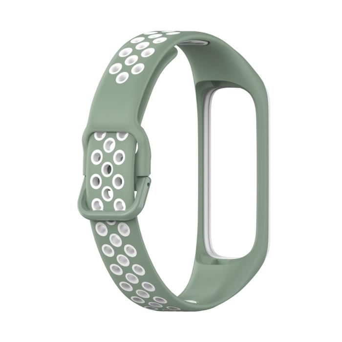Bild 3,  Samsung Galaxy Fit 2 SM-R220 Armband Ihåligt Silikon Grön/Vit