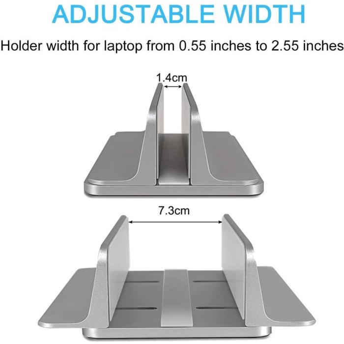 Bild 4,  Universal Vertikal Aluminium Laptop Stativ Silver