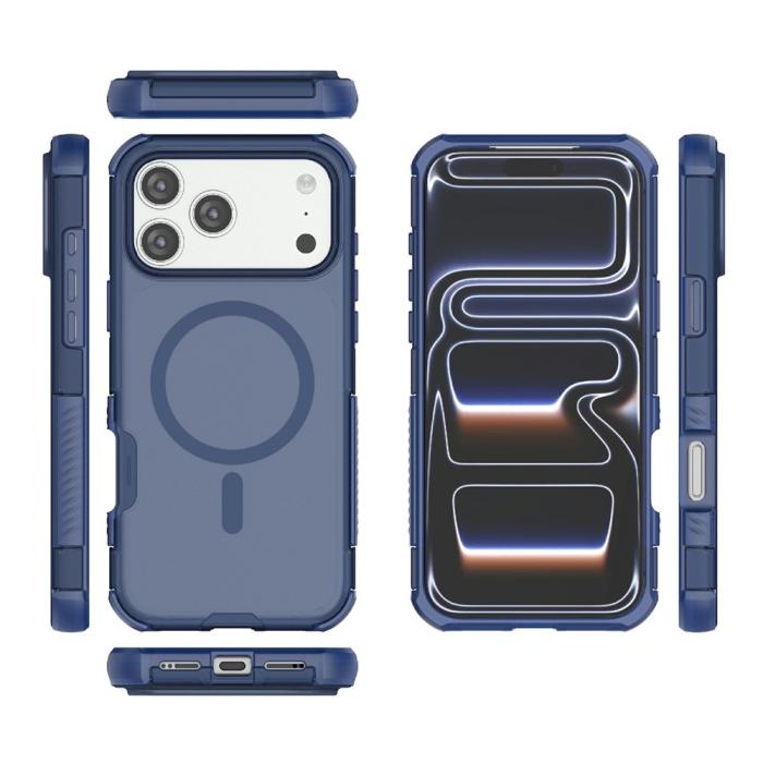 Bild 5,  iPhone 17 Pro Max Skal MagSafe Shockproof Hybrid Blå