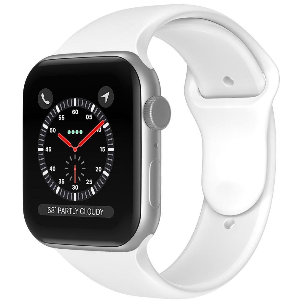 ColorPop Apple Watch 42/44/45/46/49 mm Silikon Armband (M/L) Vit