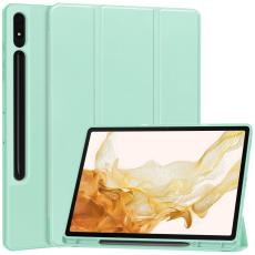  Samsung Galaxy Tab S9 Plus Fodral Tri-Fold Pennh&aring;llare Gr&ouml;n