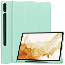  Samsung Galaxy Tab S9 Plus Fodral Tri-Fold Pennh&aring;llare Gr&ouml;n