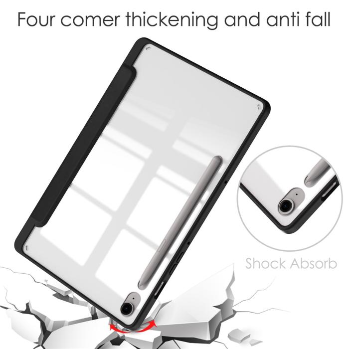 Bild 5,  Samsung Galaxy Tab S10 Lite Fodral Tri-Fold Hybrid Svart