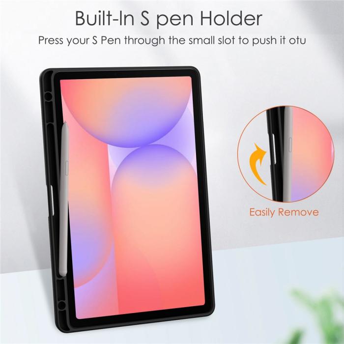 Bild 6,  Samsung Galaxy Tab S10 Lite Fodral Tri-Fold Hybrid Svart