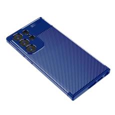  Samsung Galaxy S23 Ultra Skal Kolfiber Textur Bl&aring;
