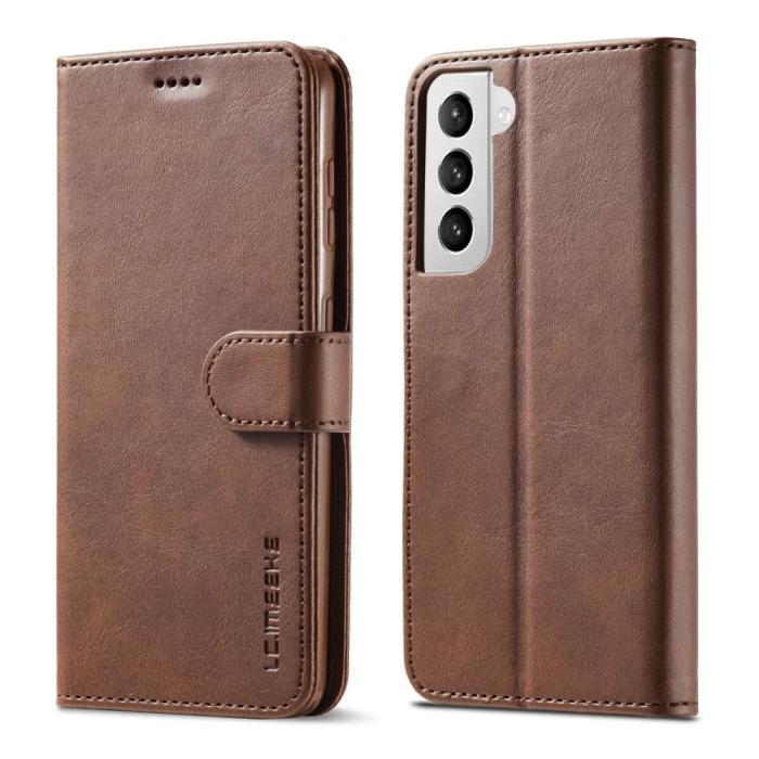 Bild 4, LC.IMEEKE Samsung Galaxy S21 Plus - LC.IMEEKE Läder Fodral - Brun