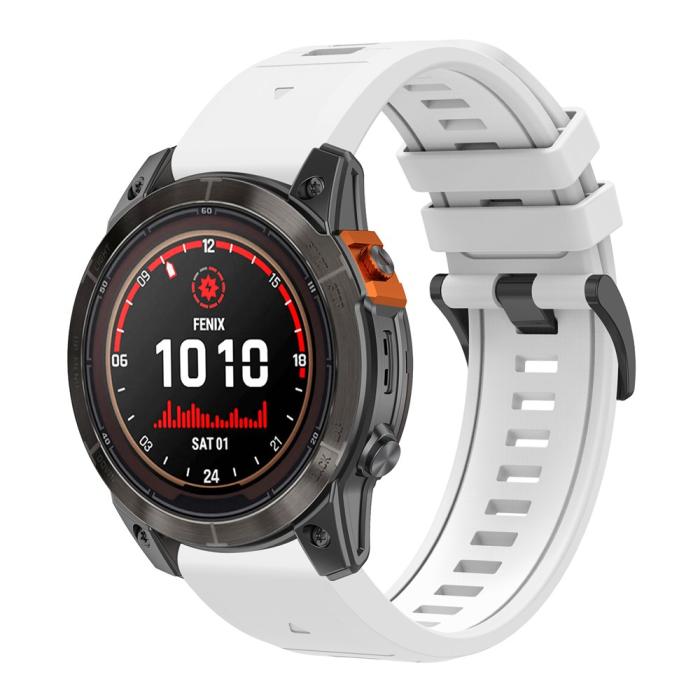 Bild 4,  Garmin Fenix 26 mm Armband Quick Release Silikon Vit