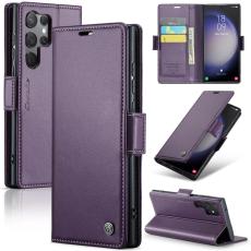 CASEME CASEME Galaxy S24 Ultra Fodral Slim Litchi L&auml;der Lila