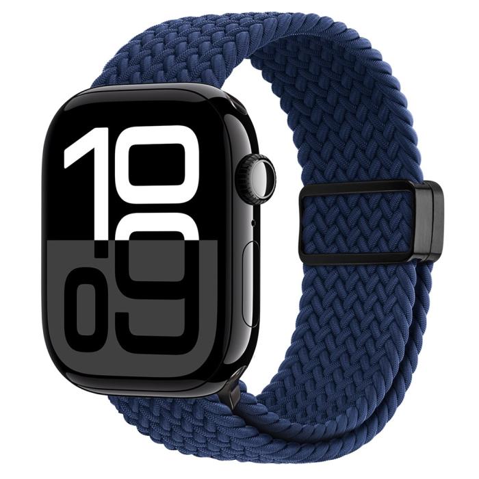 Bild 3, DUX DUCIS DUX DUCIS Apple Watch 42/44/45/46/49 mm Armband Flätat Mörk Blå