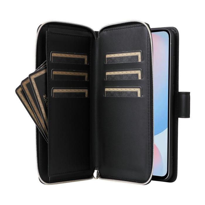 Bild 2,  Samsung Galaxy A27 5G Fodral Läder Multifunktionellt Svart