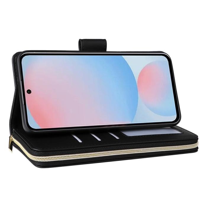 Bild 3,  Samsung Galaxy A27 5G Fodral Läder Multifunktionellt Svart