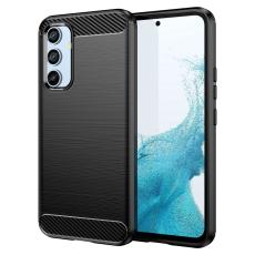  Samsung Galaxy A54 5G Skal Borstad St&aring;l Textur Svart