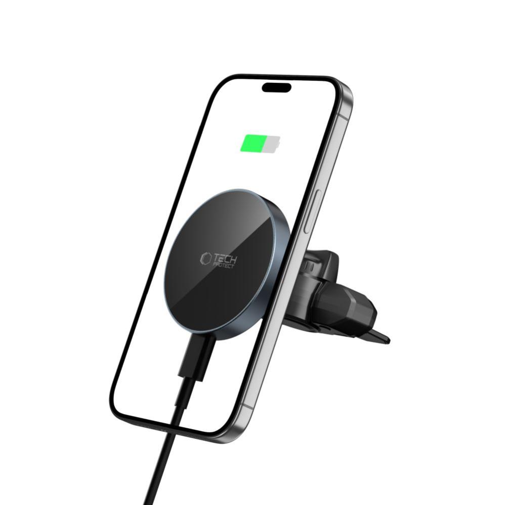 Tech-Protect Tech-Protect 15W Magnetisk MagSafe Laddare För Luftventil Svart