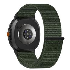  Galaxy Watch 8 46/44/40 mm Armband Nylon Loop Milit&auml;r Gr&ouml;n