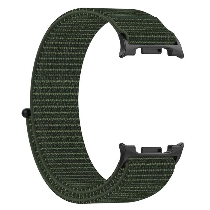 Bild 2,  Galaxy Watch 8 46/44/40 mm Armband Nylon Loop Militär Grön